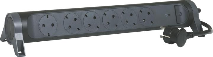 Productafbeelding Legrand Roterende stekkerdoos 6x stopcontact, SPD, 1,5m kabel Zwart 694513 (6 x, CEE 7/16, 1.50 m)