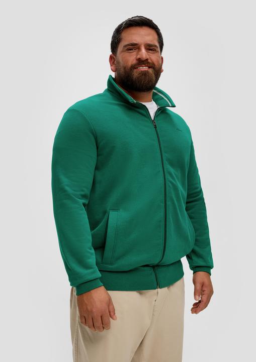 Produktbild s.Oliver Sweatshirt Jacke Sweatshirt Jacke mit Stehkragen (4XL)