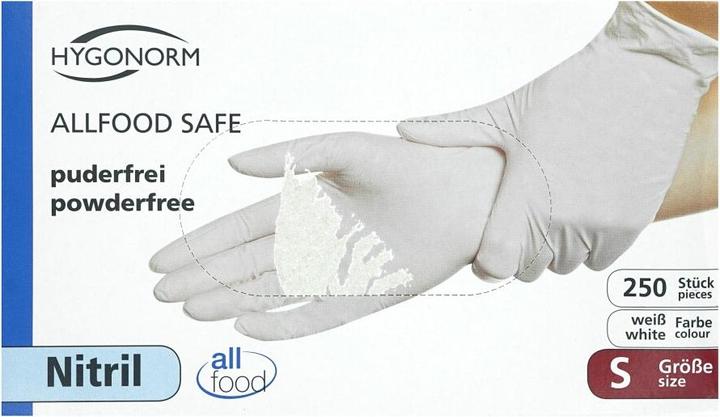 Produktbild 3A Hygonorm Allfood Safe Nitril, 250 Stück, Grösse S, weiss (S)