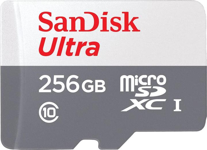 Produktbild SANDISK 256GB ULTRA LITE WHITE/GRAY MICROSDXC 100MB/S CLASS 10 UHS-I (256 GB, microSDXC, U1, UHS-I)