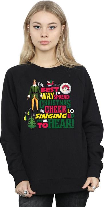 Actual product image Elf Womens/Ladies Christmas Cheer Sweatshirt (M)