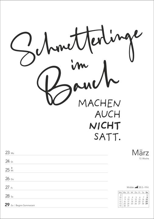 Produktbild Harenberg Typo-Sprüche-Kalender s/w Wochenplaner 2026 - mit 53 witzigen Sprüchen (25 x 35.5 cm)