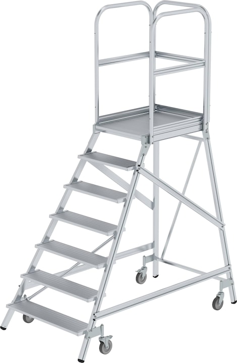 Immagine prodotto Munk Scala a piattaforma con salita su un lato (Scala a pioli, 192 cm)