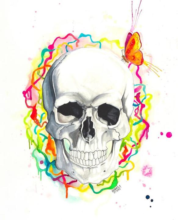 Actual product image Trenddeko Buttafly - Skull (192 x 260 cm)