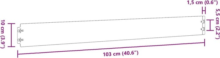Image du produit VidaXL Bordures de pelouse (103 cm)