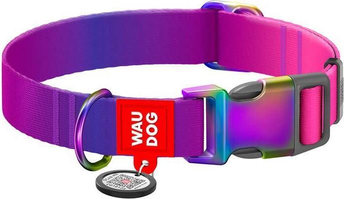 Immagine prodotto Collar Collare per cani Waudog in nylon sfumato con codice QR, viola, taglia M (M, Cane, Passeggiare)