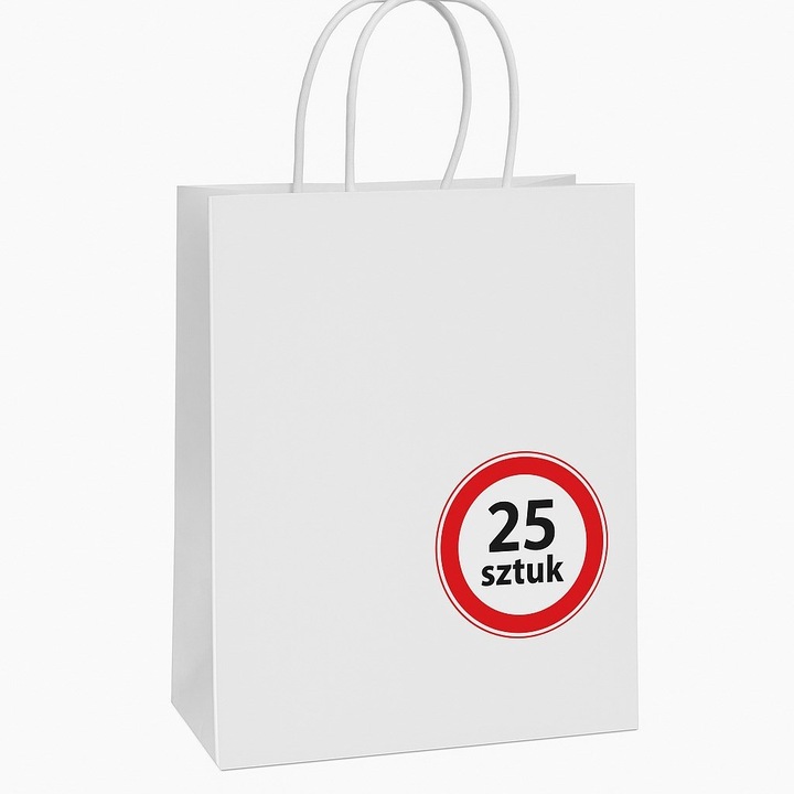 Actual product image Bestpak BSTech Torba Papierowa z rączką biała 260x170x310 25 szt 120 gsm (25 Piece)