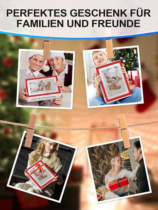 Actual product image Moman Digital Photo Frame with Wi-Fi, Touchscreen, 32GB Memory, Auto-Rotation, App Sharing, Ideal Gift (10.10", 1280 x 800 pixels)