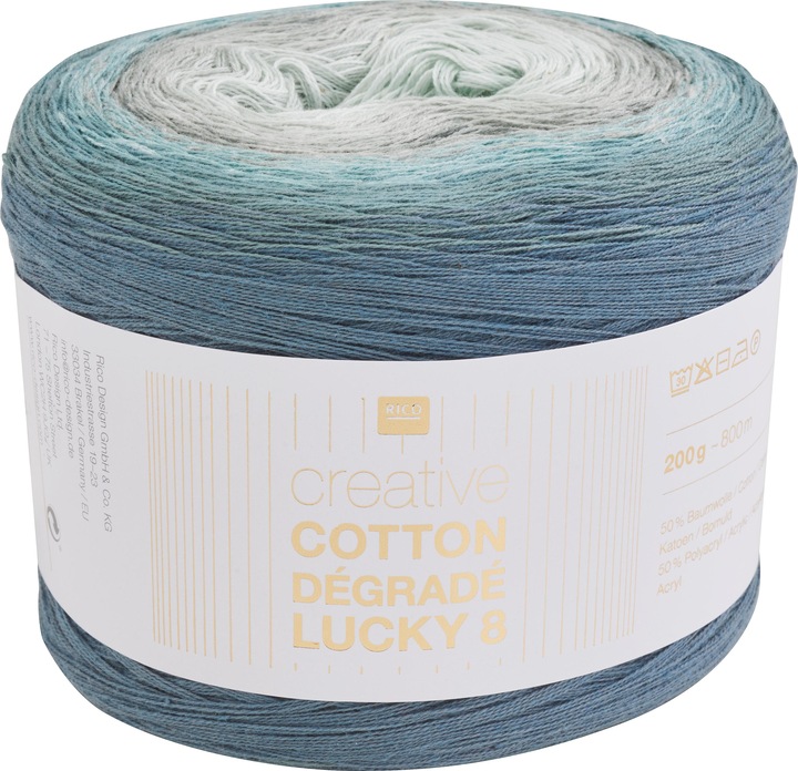 Actual product image Rico Design Creative Cotton Dégradé Lucky 8, 200 g, approx. 800 m (800 m)