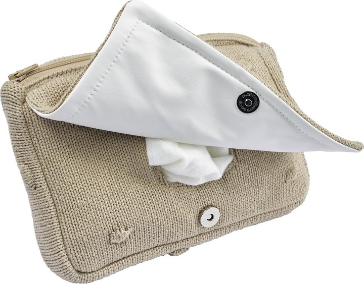 Meyco Etui pour lingettes humides Mini Knots sable