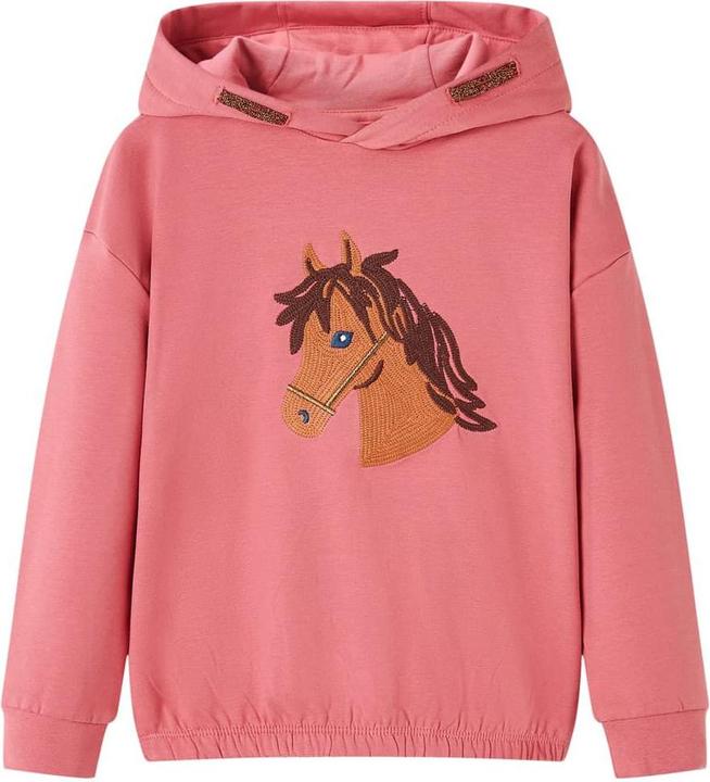 Immagine prodotto VidaXL Maglia con cappuccio per bambini rosa scuro 104,Materiale: 95% cotone (104)
