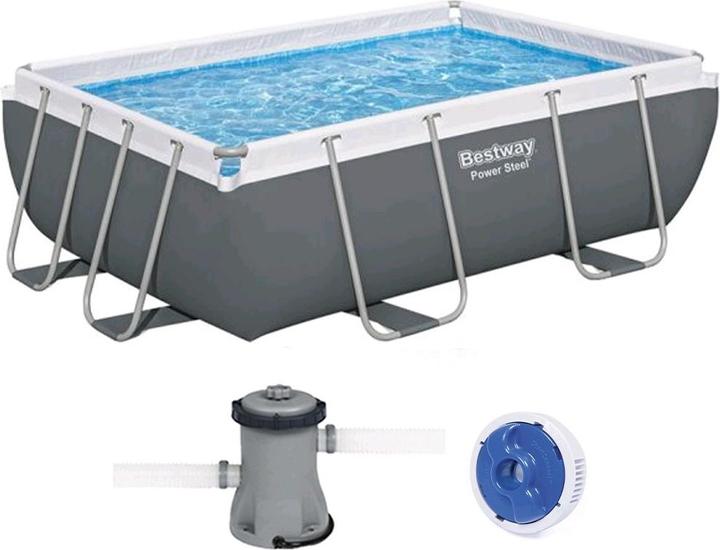 Image du produit Bestway Power Steel Frame Pool Set avec pompe de filtration 282 x 196 x 84 cm (282 x 196 x 84 cm)