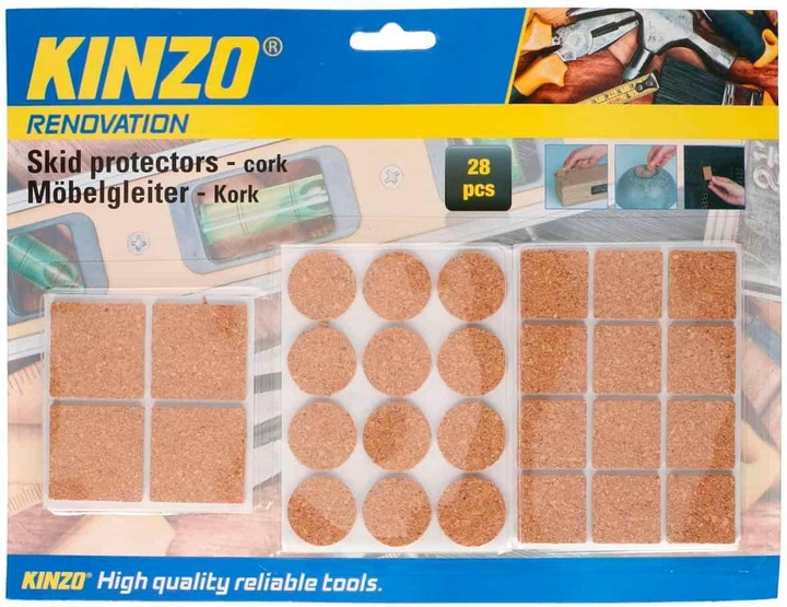 Produktbild Kinzo Skid pads cork 28pc 3as (Filzgleiter, 28 Stück)