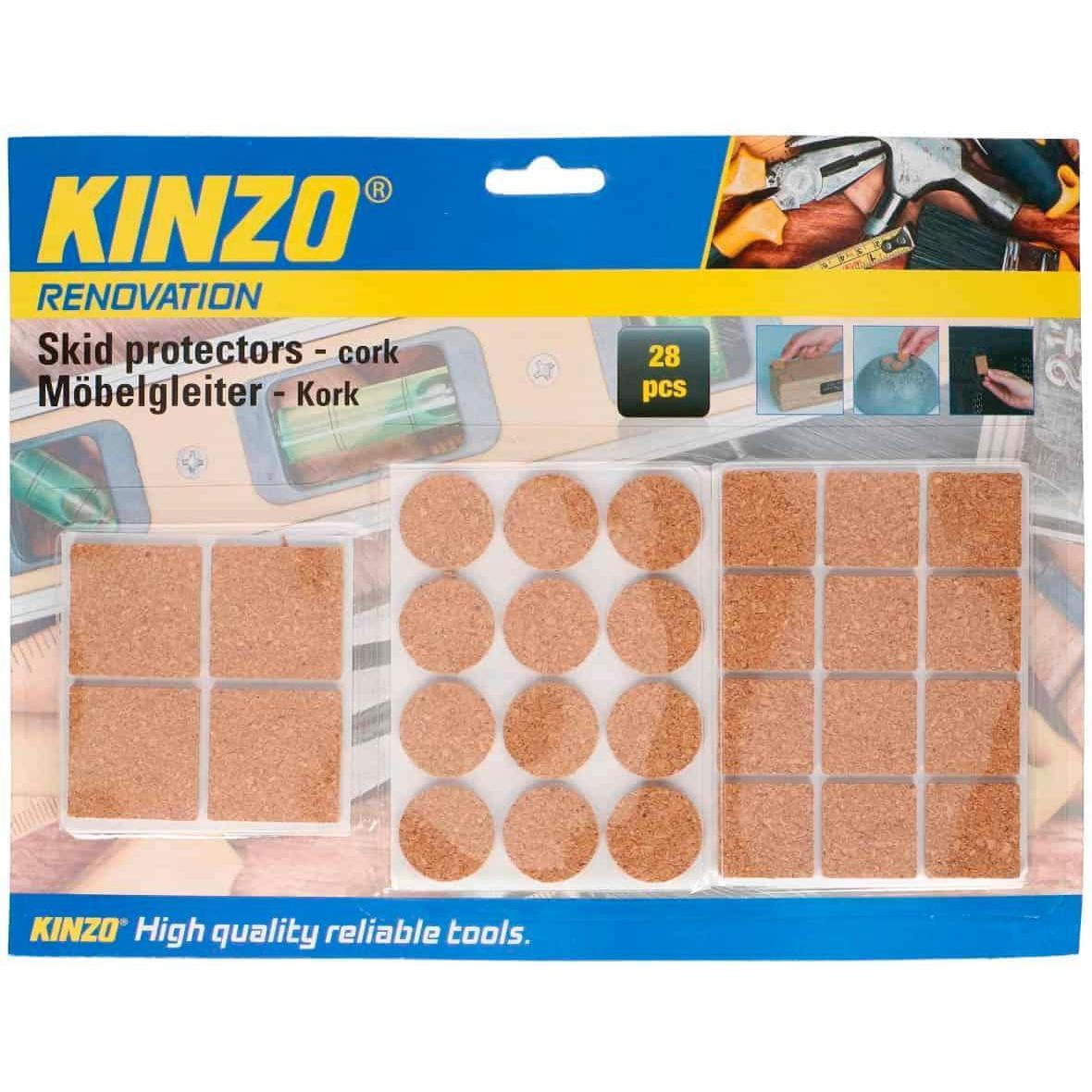 Thumbnail - Kinzo, Möbelgleiter + Schutzpuffer, Skid pads cork 28pc 3as (Filzgleiter, 28 Stück)