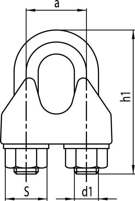 Actual product image Kleinsorge Safety wire clamp DIN 1142-EN 13411-5 wt.M8 nominal size 10.0mm galv.