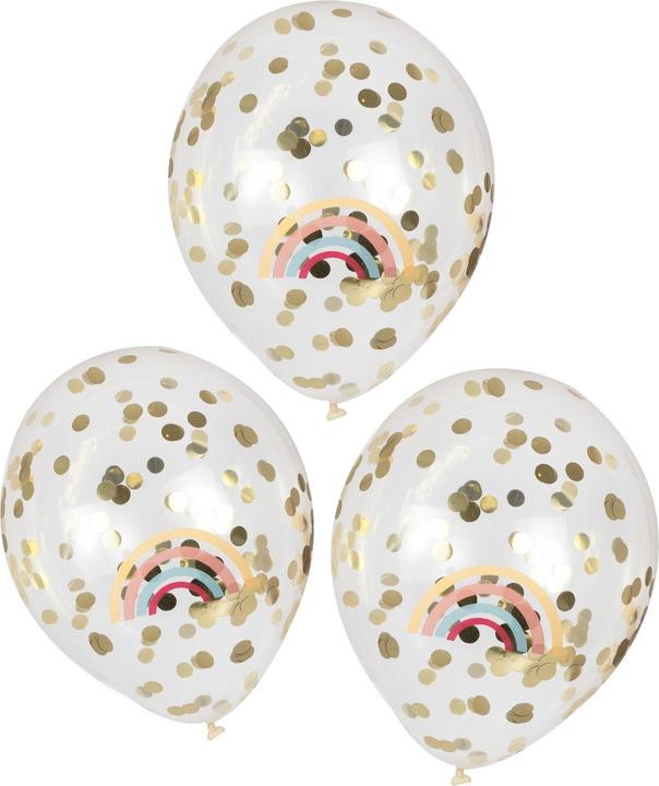 Produktbild Ginger Ray Regenbogen Goldkonfetti Ballons (5x)