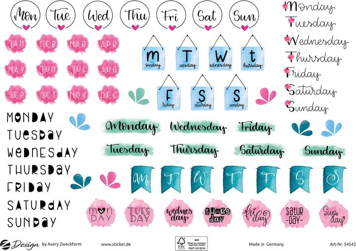 Produktbild Avery Lettering Sticker (136 Sticker)