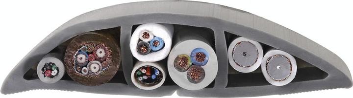 Produktbild Hama Flexibler Kabelkanal, selbstklebend, halbrund, 180 x 6 x 1 cm, PVC, Grau (Kabelkanal, 1800 mm)