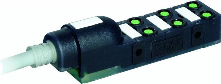 Produktbild Murr Elektronik Exact8, 6xM8, 3-pol., Ltg.fest 5.0m PUR 6x0.34+2x0.75, UL/CSA