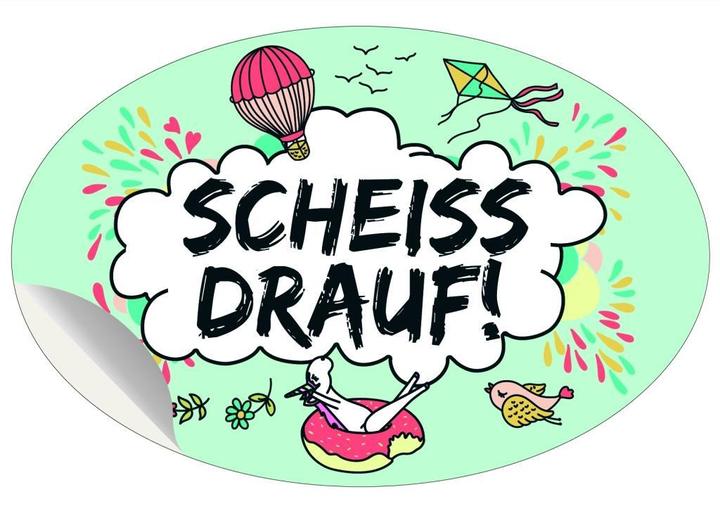 Produktbild Scheiss drauf - Autoaufkleber auf Trägerkarte, 10 Stück