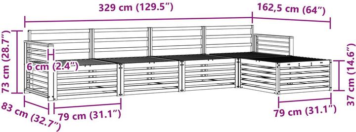 Produktbild vidaXL Outdoor-Sofa