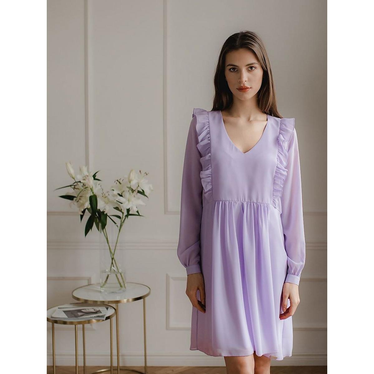 Thumbnail - Lenitif, Damen, Kleider, Cocktailkleid, Violett, (L)