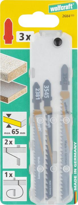 Immagine prodotto wolfcraft 1 Set di lame per seghetti alternativi da cucina con albero a T da 3 pezzi