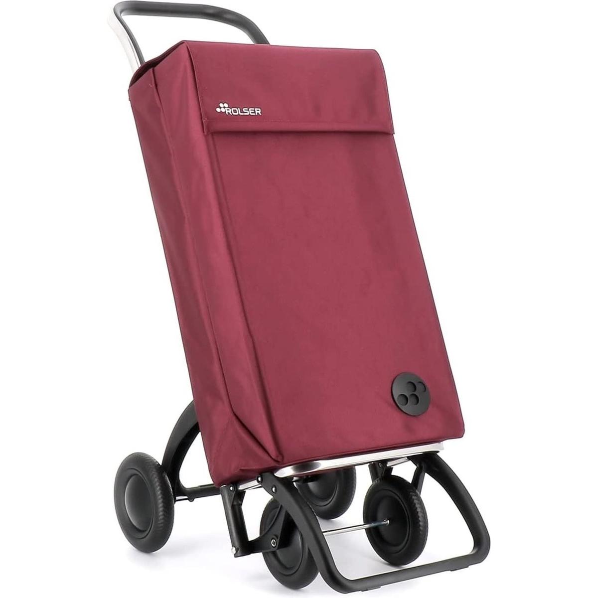 Rolser, Borsa + Trolley da spesa, Boodschappentrolley 4 Wielen - Sbelta Mf - 4.2 - Burdeos, Rosso