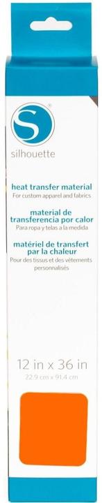 Actual product image Silhouette Aufbügelfolie 30.5 cm x 91.4 cm Glatt, Neon Orange