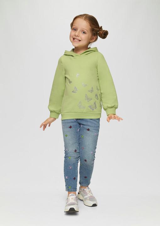 Produktbild s.Oliver Sweatshirt Sweatshirt mit Glitzer-Print (98)