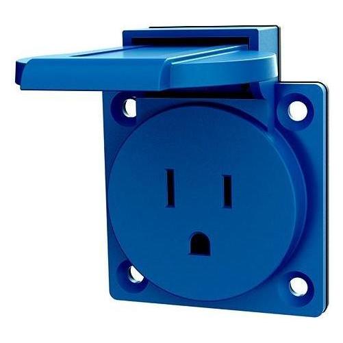 Mennekes Blu Presa Di Corrente, Men 10087 Presa Da Incasso 125V 15A 2P+T Usa