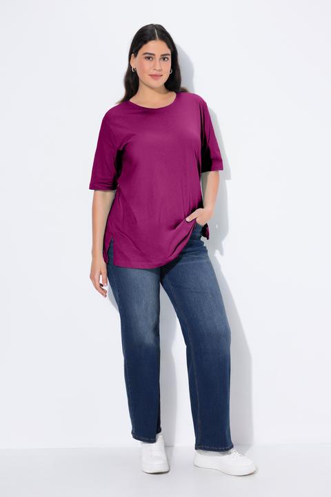 Produktbild Ulla Popken T-Shirt, Rundhalsausschnitt, Relaxed, Halbarm (58)