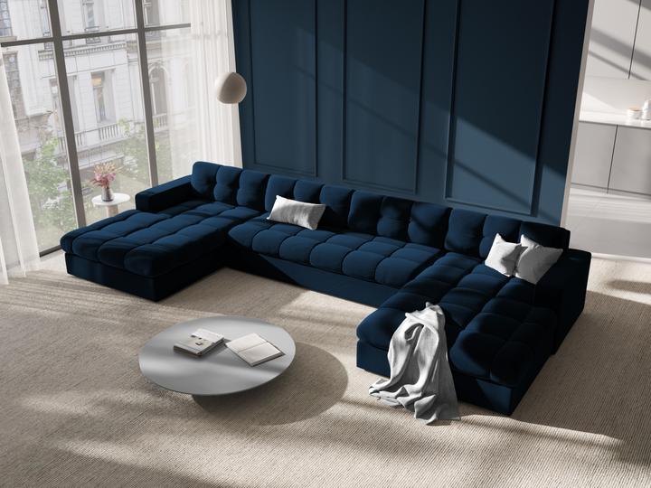 Immagine prodotto CXL by Christian Lacroix Divano panoramico in velluto, "Yohan", 5 posti, 294x160x72 Realizzato in Europa (Divani componibili)