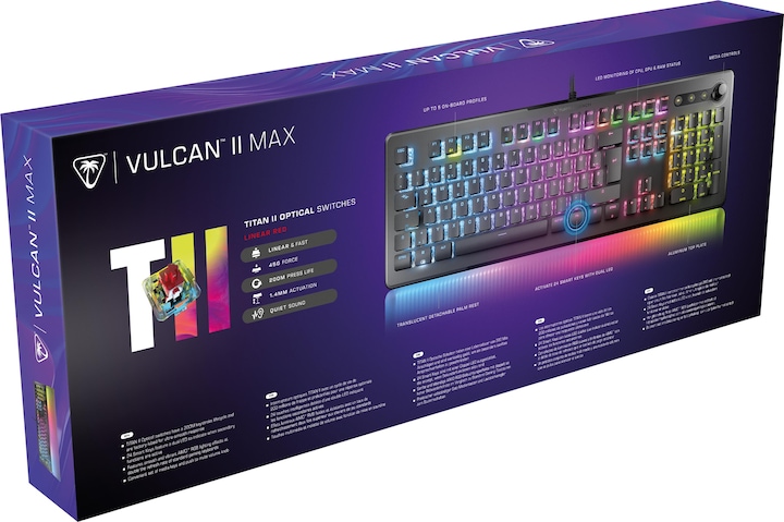 Produktbild Turtle Beach Vulcan II Max Gaming-Tastatur, Schwarz (DE, Kabelgebunden)