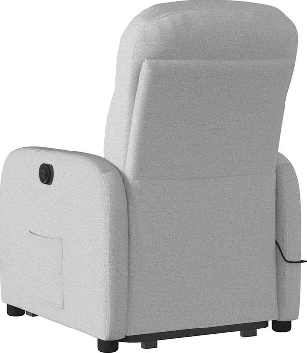 Immagine prodotto vidaXL Poltrona massaggiante con ausilio per la posizione eretta elettrica in tessuto grigio nuvola