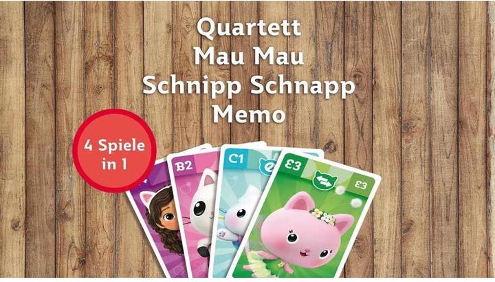 Productafbeelding ASS Altenburg 10044022 - Gabbys Poppenhuis - Kwartet 4 in 1 (Duits, 2 - 4 Spelers)