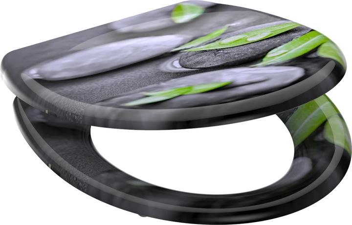 Produktbild Schütte WC Sitz Duroplast WC-Sitz STONE Absenkautomatik Schnellverschluss Quick Release 82374-A Steine