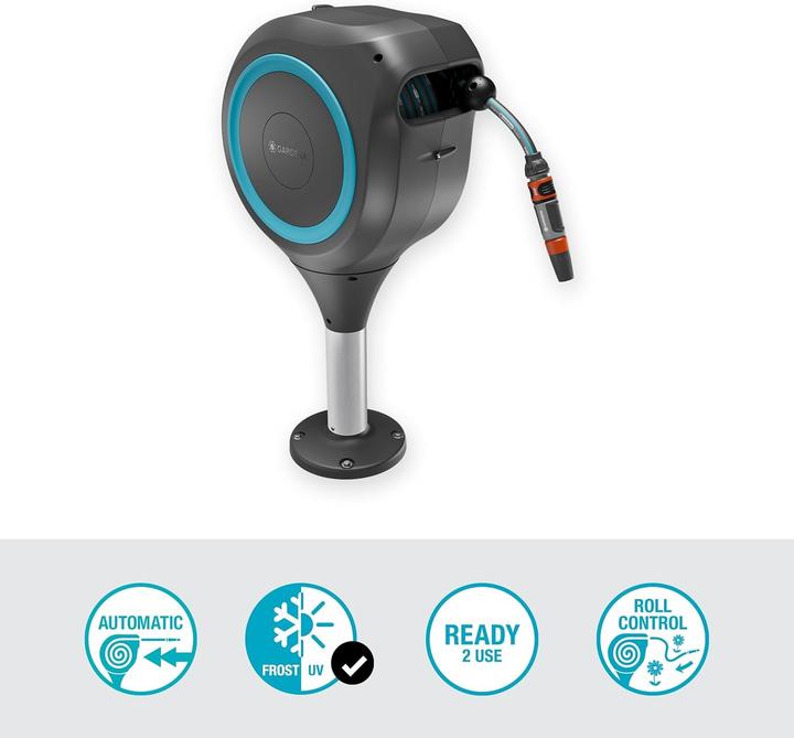 Immagine prodotto Gardena RollUp M - hose reel, Patio, turquoise (20 m)