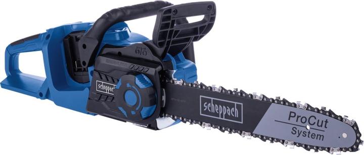 Actual product image Scheppach Battery-powered chainsaw BC-CS355Duo-X (DIY) (Battery chain saw)