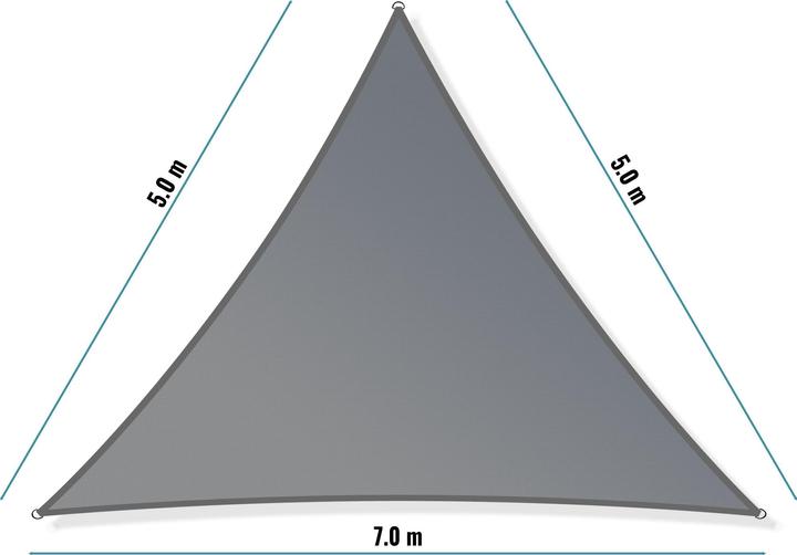 Produktbild Toboli Sonnensegel (5 x 5 x 7 m)