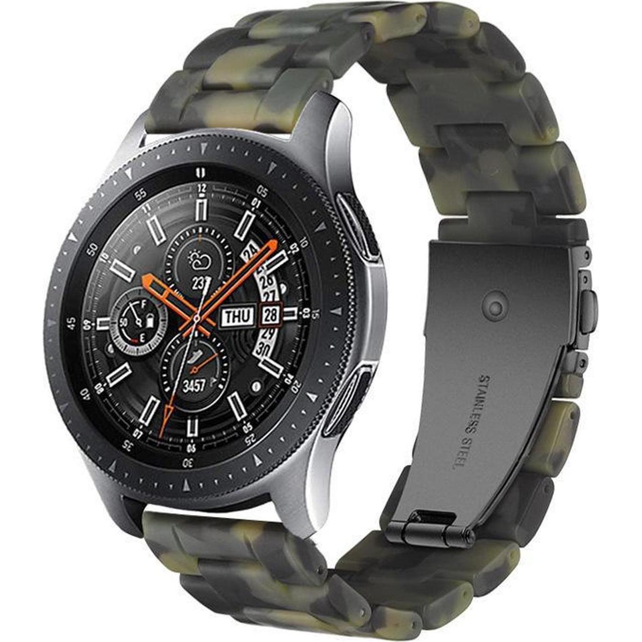 Cadorabo Armband für Samsung Galaxy Watch (20 mm, Resin, 3, 4), Uhrenarmband, Grün