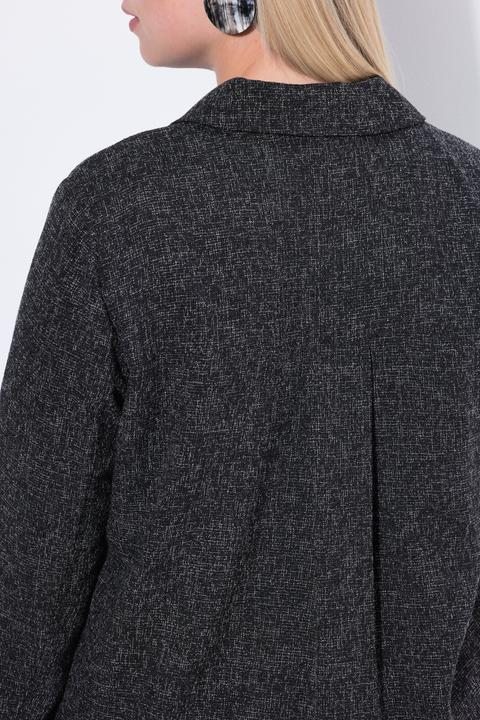 Immagine prodotto Ulla Popken Giacca sale e pepe con collo da camicia e abbottonatura (50, 52)