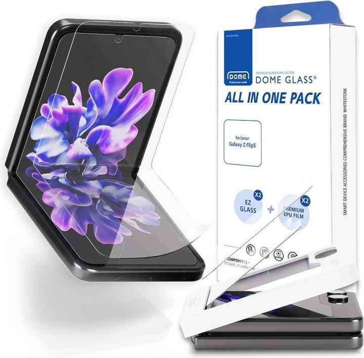 Immagine prodotto Whitestone Pellicola protettiva ALL-IN-ONE 2-SET GALAXY Z Flip 5 CLEAR (2 pz., Samsung Galaxy Z Flip5)