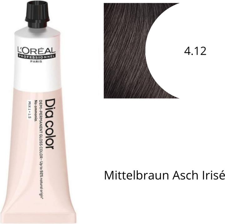 Actual product image L'Oréal Professionnel Dia Color 4.12 Medium Brown Ash Irisé - 60ml (4.12 Medium brown Ash Irisé)