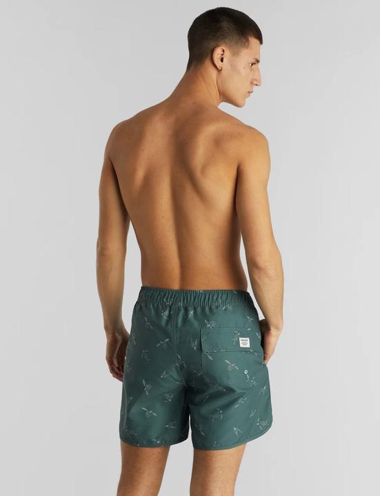 Actual product image Dedicated Swim Shorts Sandhamn Sea Turtles Forest Green S (S)