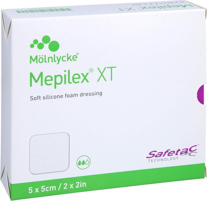 Actual product image Mepilex Safetac XT 5x5cm steril (5 x)