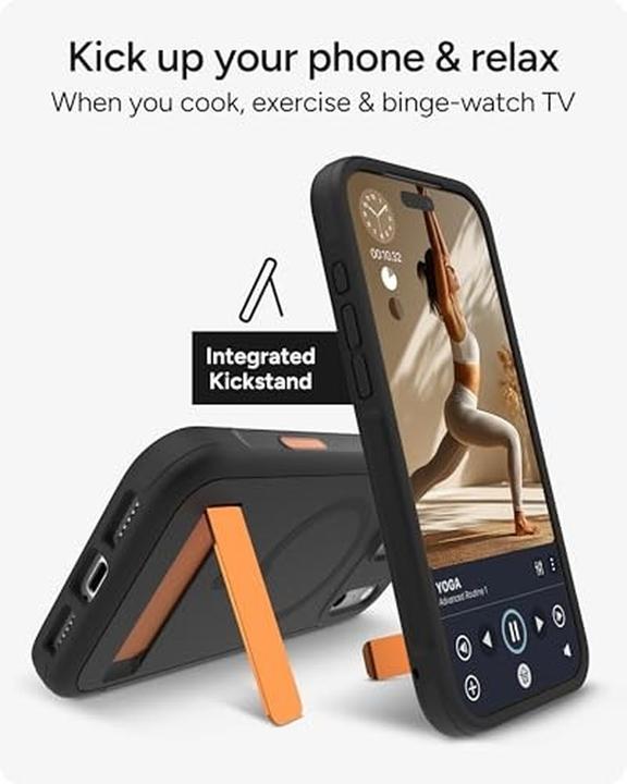 Actual product image Zagg Case für Apple iPhone 17 Pro Max Sedona Snap mit Kickstand flood black (Apple iPhone 17 Pro Max)