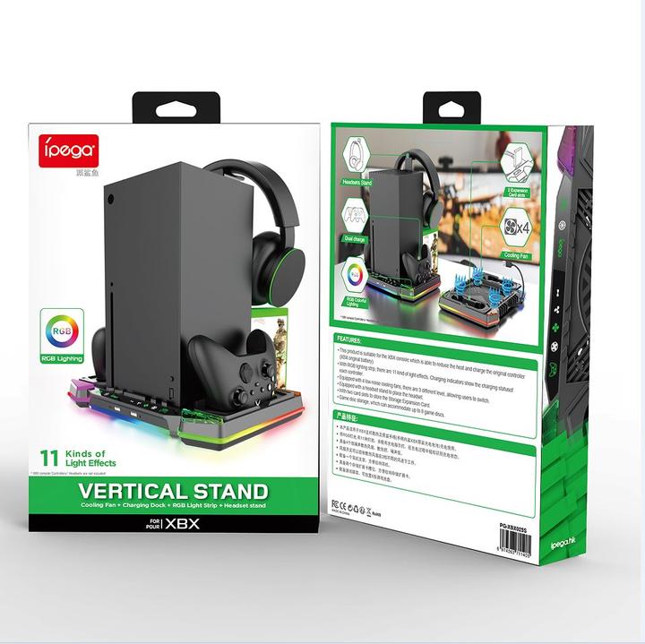 Produktbild iPega XBX025S Xbox Series X, Wireless Controller, Wireless Headset Dock s RGB, schwarz