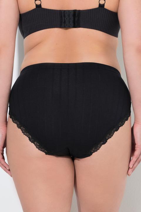 Produktbild Ulla Popken Midislips, 4er-Pack, Ajourjersey, Spitze (54, 4er Pack)