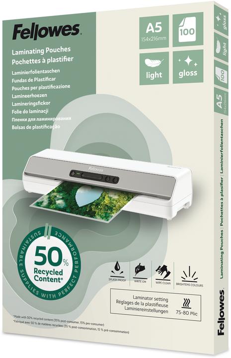 Image du produit Fellowes Laminierhülle A5 2x80µm 100ST Rec. (A5, 100 pcs, 80 µm)